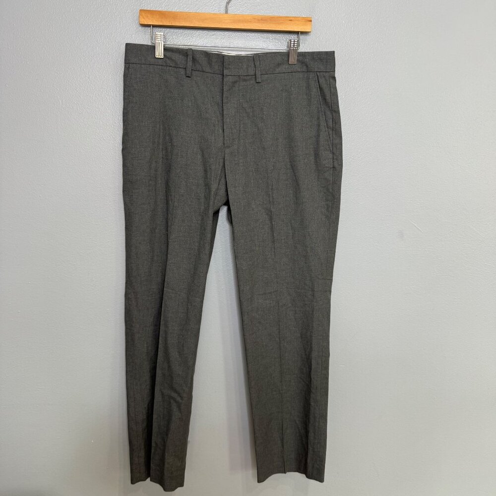 J. CREW FACTORY thompson tapered dress pants in heather cotton gray size 33 x 30